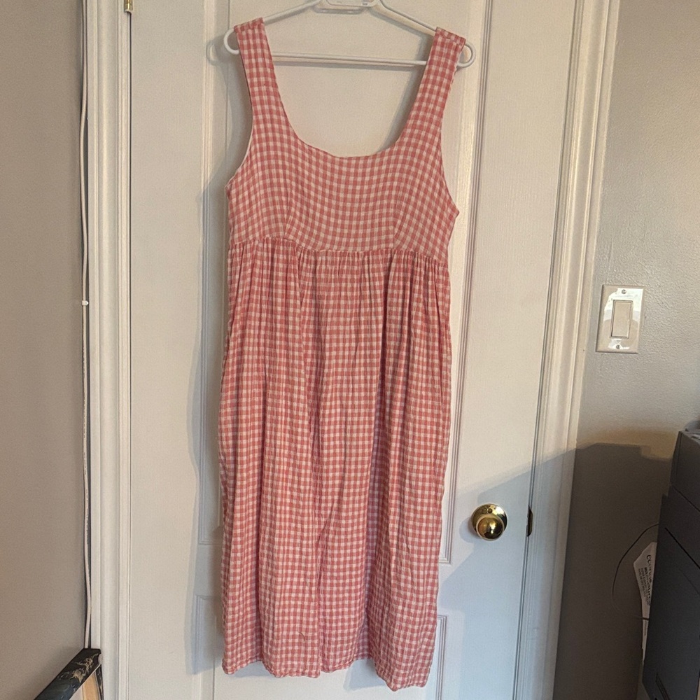 Jillian Harris / Joe Fresh Pink Gingham Midi Dress